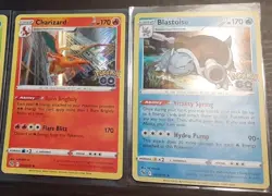 Charizard and Blastoise HOLO RARE Pokemon TCG Set x2 NM Pokemon GO 010/078 - Image 1