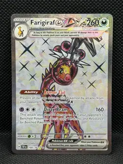 Pokemon TCG Farigiraf ex S&V-Temporal Forces 194/162 Ultra Rare MINT - Image 1