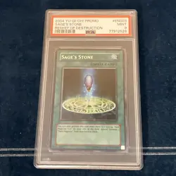 PSA 9 Sage's Stone Secret Rare Yugioh Game Promo Reshef Of Destruction - Image 2