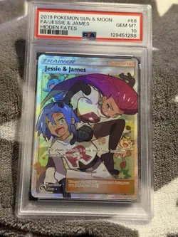 Pokemon TCG - Jessie and James Full Art 68/68 Hidden Fates - PSA 10 - Image 1