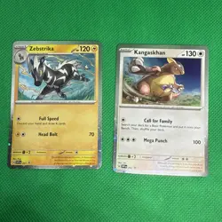 Pokemon Zebstrika 201 & Kangaskhan 202 SVP Destined Rivals 3 Pack Blister Promos - Image 1