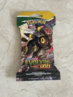 Empty Evolving Skies Sleeve Booster Pack Umbreon Artwork-No Cards - Image 1