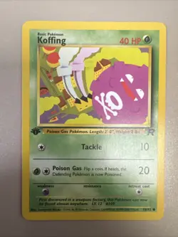 1st Edition Koffing- Team Rocket - #58/82 - Vintage Pokemon Card 2000 WOTC - Image 1