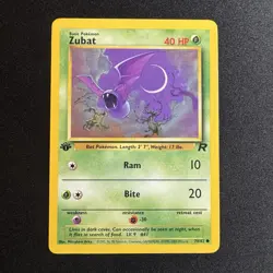 Pokemon Card Zubat 70/82 1st Edition Team Rocket WOTC - Image 1