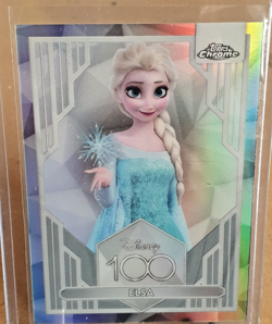 Disney 100 Topps Chrome Singles Refractor "Elsa" Trading Cards Holo Rare - Image 1