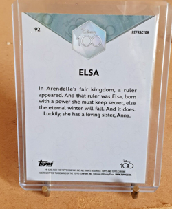 Disney 100 Topps Chrome Singles Refractor "Elsa" Trading Cards Holo Rare - Image 2