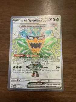 Pokemon TCG Card Teal Mask Ogerpon EX #190/167 Ultra Rare Twilight Masquerade - Image 1