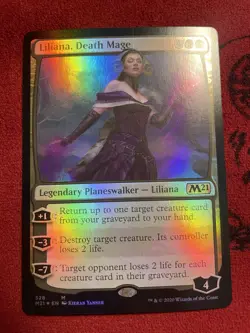 MTG Liliana, Death Mage #328 (Foil) (NM) Core Set 2021 M21 Magic - Image 1