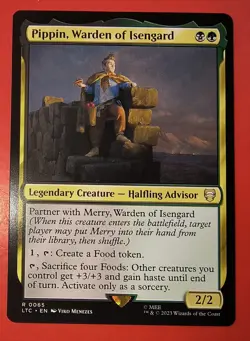 MTG, MAGIC: PIPPIN, WARDEN OF ISENGARD, LTC, COMMANDER UNPLAYED, RARE #0065 - Image 1