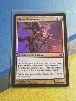 Magic the Gathering MTG Alara Reborn AVEN MIMEOMANCER Foil - Image 1