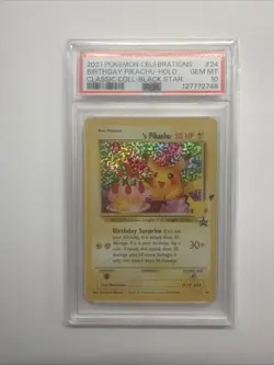 2021 POKEMON CELEBRATIONS CLASSIC COLL #24 BIRTHDAY PIKACHU-HOLO PSA 10 🔥🔥 - Image 2