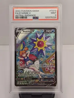 2022 POKEMON SWORD & SHIELD ASTRAL RADIANCE #TG13 FULL ART/STARMIE V PSA 9 - Image 1