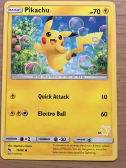 Pokemon - Battle Academy - Pikachu 19/68 - SM Hidden Fates - Pikachu Stamp - Image 1