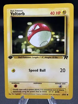 Pokemon TCG Voltorb 1st Edition 69/82 Team Rocket WOTC Vintage LP - Image 1