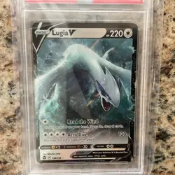 2022 Pokemon SWSH Silver Tempest Lugia V Holo #138/195 PSA 9 - Image 2