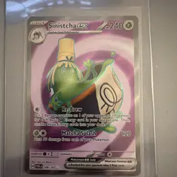 Pokemon TCG Sinistcha EX 189/167 Full Art Twilight Masquerade Holo Ultra Rare - Image 1