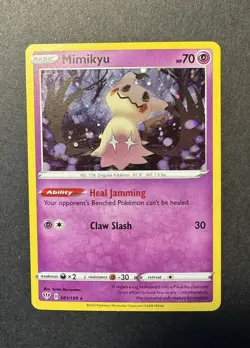 Pokemon TCG SWSH Cosmos Promo Mimikyu #81/189 Rare Holo - Image 1