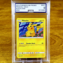 Pokemon SM Sun & Moon Black Star Promo Pikachu SM206 AGS Mint 9 Holo 2019 - Image 1