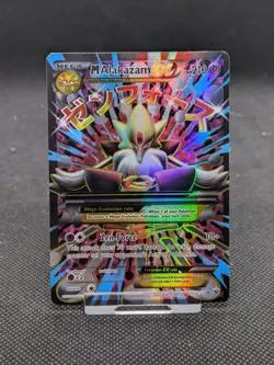 Mega M Alakazam EX 118/124 Fates Collide Full Art Ultra Rare Holo Pokemon Played - Image 1