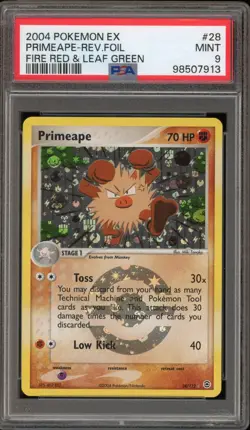Pokemon Primeape EX Fire Red & Leaf Green Reverse Holo Rare #28 PSA 9 Mint - Image 1