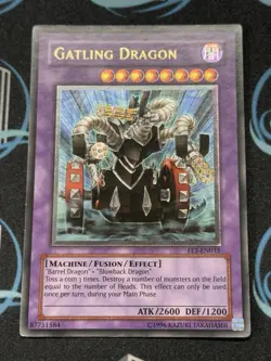 Yugioh Gatling Dragon FET-EN035 Ultimate Rare LP - Image 1