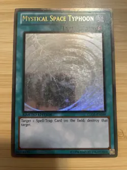 YUGIOH! Mystical SPACE TYPHOON-GOLD GHOST-LIMITED EDITION-GLD5-EN038 LP - Image 1
