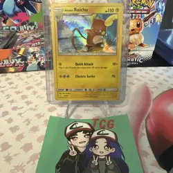 Alolan Raichu 2017 S&M Trainer Kit Holo Rare Pokemon Card 30/30 (NM) - Image 1