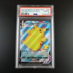 PSA 10 Surfing Pikachu Vmax 009/025 Pokemon Celebrations Holo Graded Card - Image 1