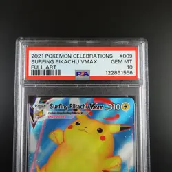 PSA 10 Surfing Pikachu Vmax 009/025 Pokemon Celebrations Holo Graded Card - Image 2
