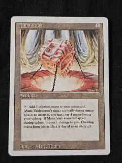 Mana Vault - Magic The Gathering MtG Revised Edition LP Lightly Played - Image 1