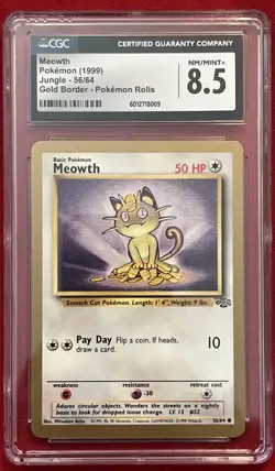 1999 Pokemon 56/64 Jungle-Gold Border - Pokemon Rolls CGC 8.5 - Image 1