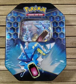 Pokemon TCG Hidden Fates Gyarados GX Tin - Sealed - Image 1
