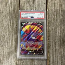 Graded PSA 10 2020 Pokemon SWSH FA/Crobat V Darkness Ablaze #182 - Image 1