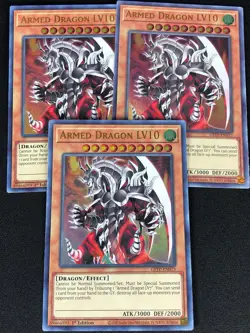 YUGIOH ARMED DRAGON LV10 GFTP-EN075 1ST ULTRA X3 (NM) - Image 1