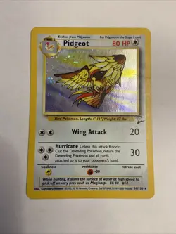 Pidgeot 14/130 - Holo Rare Pokemon Card - Base Set 2 - HP - Image 1