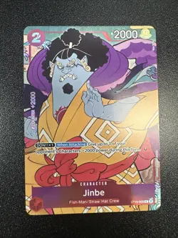 Jinbe 1st Anniversary Promo One Piece Card Alt Art Foil ST10-005 NM JL - Image 1