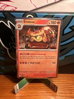 Emboar 013/086Sv: White Flare Reverse Holo Rare Card. Pokemon TCG - NM Condition - Image 1