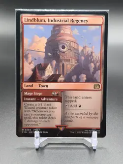 MTG Lindblum, Industrial Regency 0285 Final Fantasy Regular Rare Land Town - Image 1