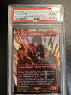2025 MTG FINAL FANTASY CLIVE, IFRIT'S DOMINANT/IFRIT, WARDEN OF INFERNO PSA 10 - Image 1