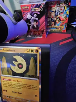 Lunatone 004 Mega Evolution Stamped Promo 004 Black Star NM Condition Pokemon... - Image 2