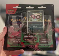 New Pokemon Scarlet & Violet Shrouded Fable 3 Pack Blisters - Pecharunt promo - Image 1