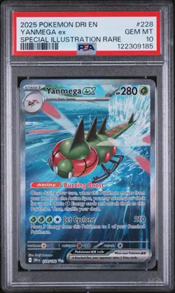 Yanmega EX 228/182 Destined Rivals Pokemon TCG Card SIR PSA 10 - Image 1