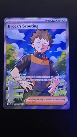 Brock's Scouting Holo Ultra Rare Card 179/159 Sv09: Journey Together NM - Image 1