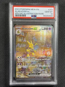 Pokemon Cards PSA 10 Gem MT Alakazam Ex Special Illustration Rare 151 201/165 - Image 1