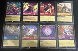 Disney Lorcana Alice in Wonderland Theme 8 Card Lot Alice/King & Queen of Hearts - Image 1