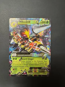Mega Beedrill EX XY158 Holo Promo Card Top Loader, Near Mint Condition - Image 3
