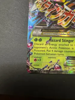 Mega Beedrill EX XY158 Holo Promo Card Top Loader, Near Mint Condition - Image 5