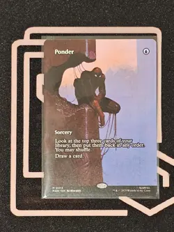 MTG Ponder - 0013 (Borderless) NON FOIL Spider Man MYTHIC - Image 1