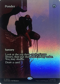 Magic The Gathering Marvel Universe Eternal: Ponder #13 (Borderless) - Near Mint - Image 1