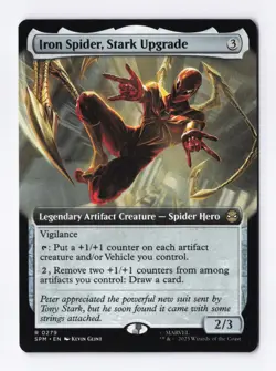 Iron Spider, Stark Upgrade (Extended Art) 0279 (R) MTG Marvel's Spider-Man (SPM) - Image 1